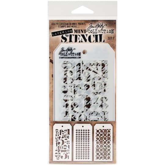 Stampers Anonymous Tim Holtz&#xAE; Mini Layered Stencil Set No.7